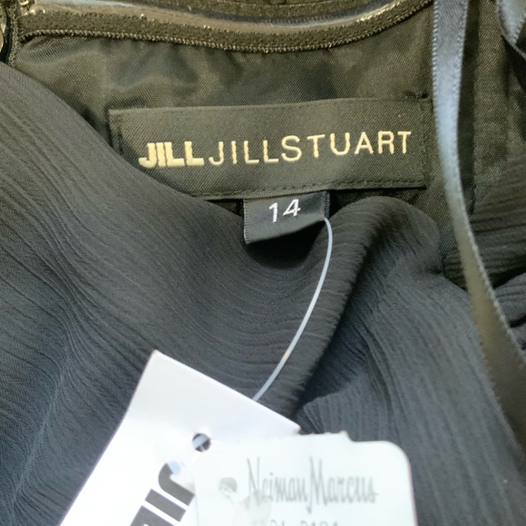 Jill Jill Stuart Black Chiffon Flounce Cut out One Strap Mini Dress 14 NWT - Picture 7 of 12